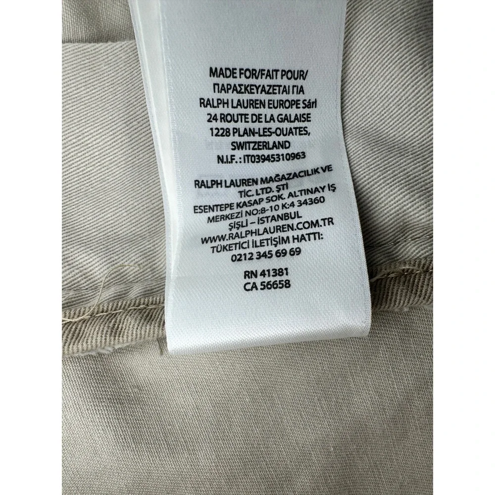 Polo‎ Ralph Lauren Cargo Shorts Mens 46 Khaki Tan Classic Chino Cotton Utility